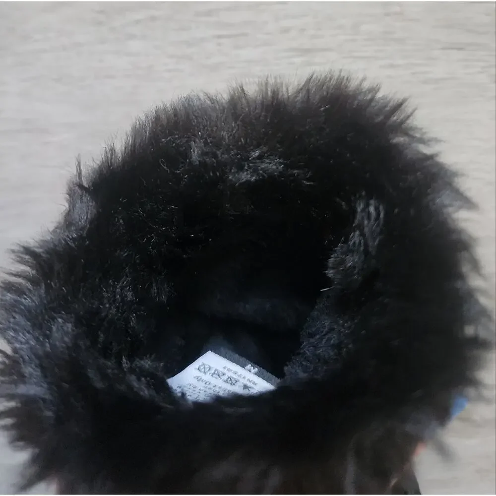 Koolaburra by UGG Women's Black Leather & Faux Fur Cuff Winter Gloves Medium M